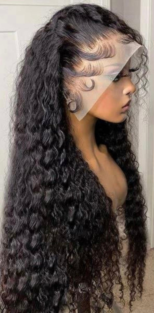 BRAZILIAN DEEP WAVE FULL LACE FRONTAL WIG